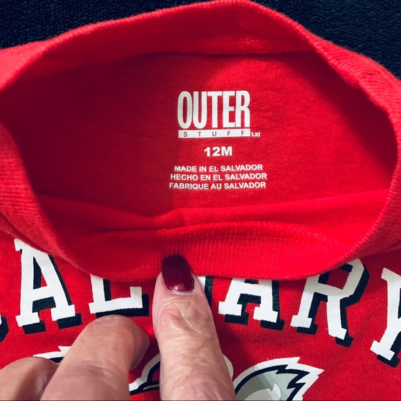 Kids NHL CALGARY Shirt, NWT 12 Months - Picture 2 of 3